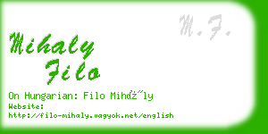 mihaly filo business card
